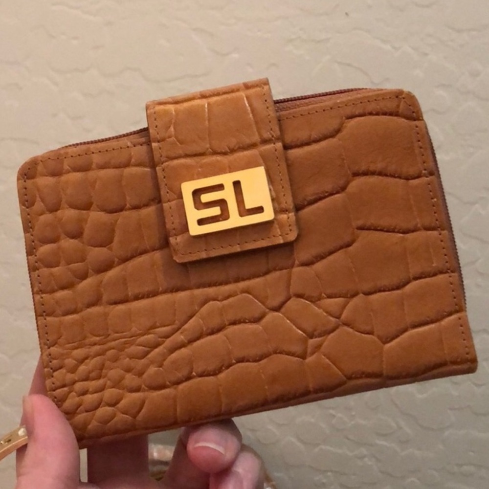 HSN Susan Lucci Crocodile-Embossed Wallet